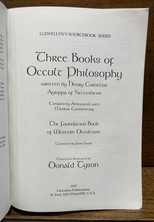 Three Books of Occult Philosophy