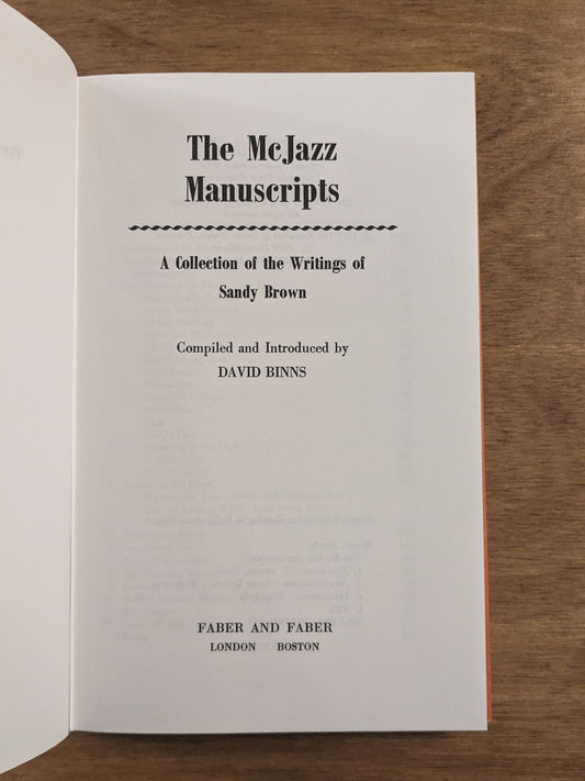 The McJazz Manuscripts: A Collection of the Writings of Sandy Brown