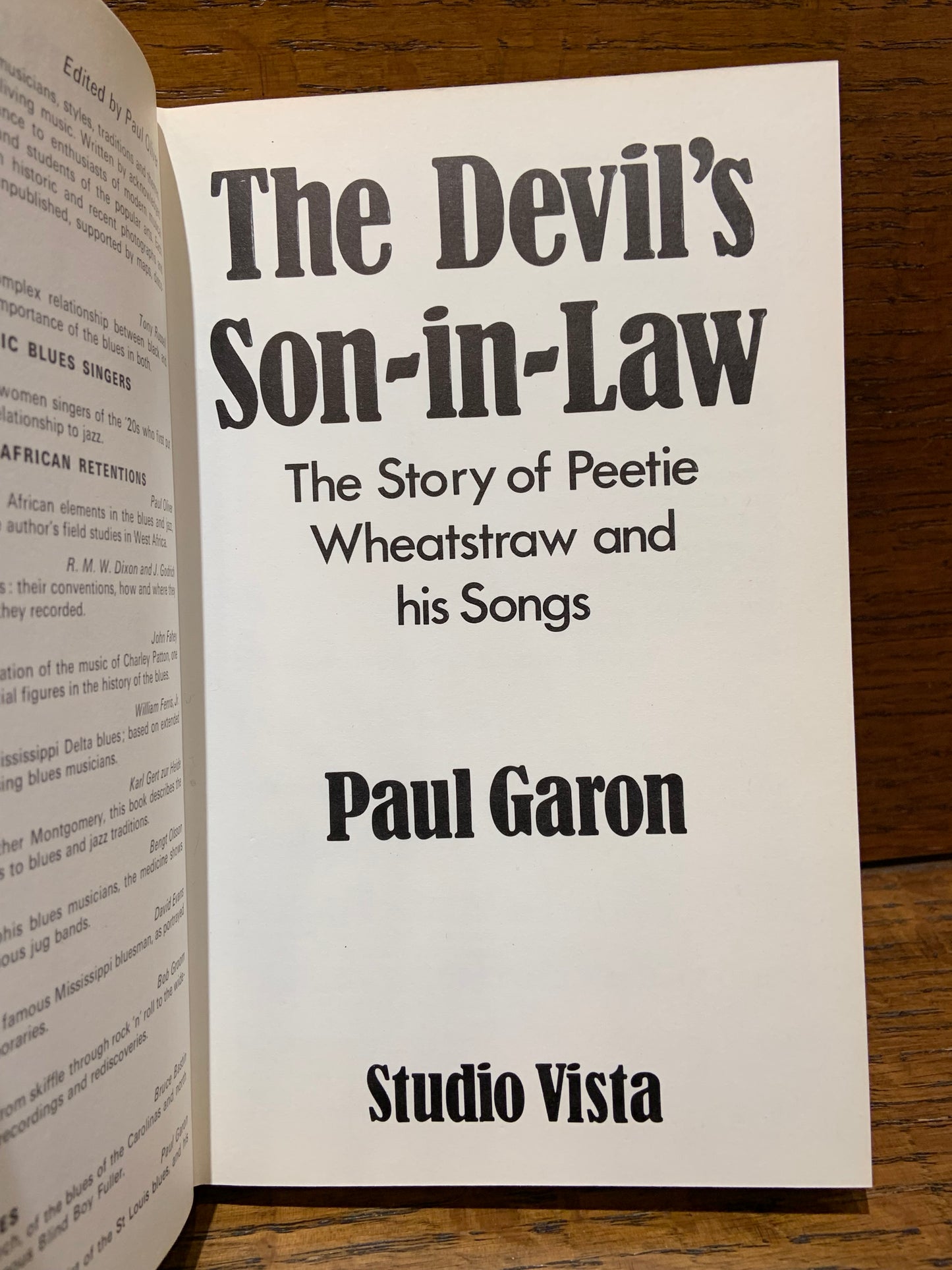 The Devil's Son-In-Law: The Story of Peetie Wheatstraw and his Songs