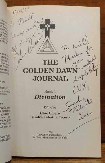 The Golden Dawn Journal Book 1: Divination