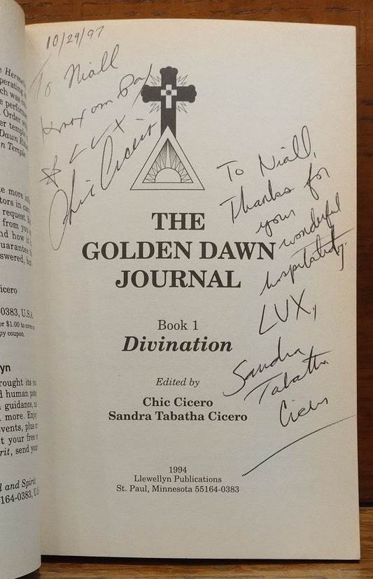 The Golden Dawn Journal Book 1: Divination