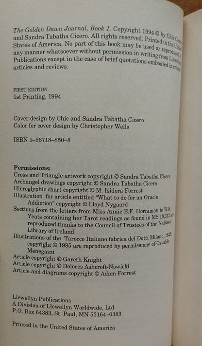 The Golden Dawn Journal Book 1: Divination