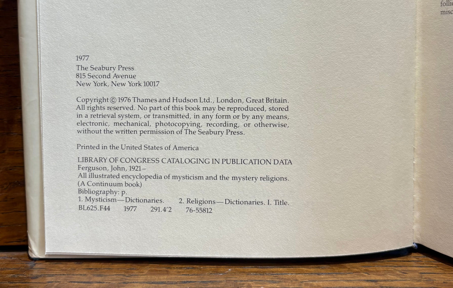 Encyclopedia of Mysticism and the Mystery Religions