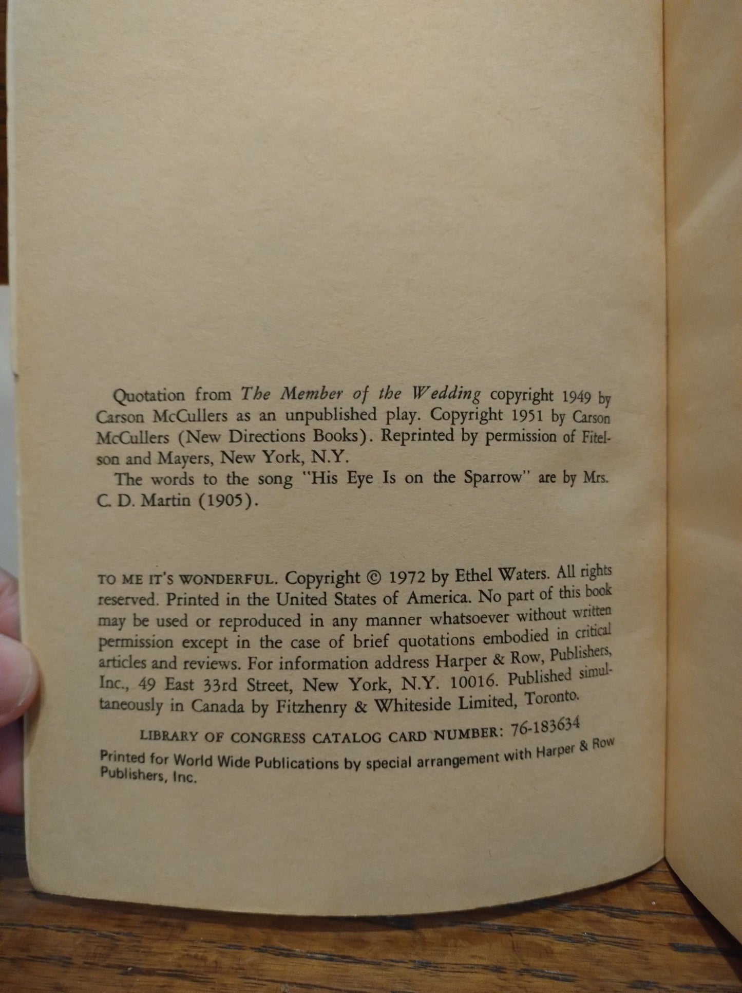 To Me It's Wonderful