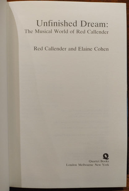 Unfinished Dream: The Musical World of Red Callender